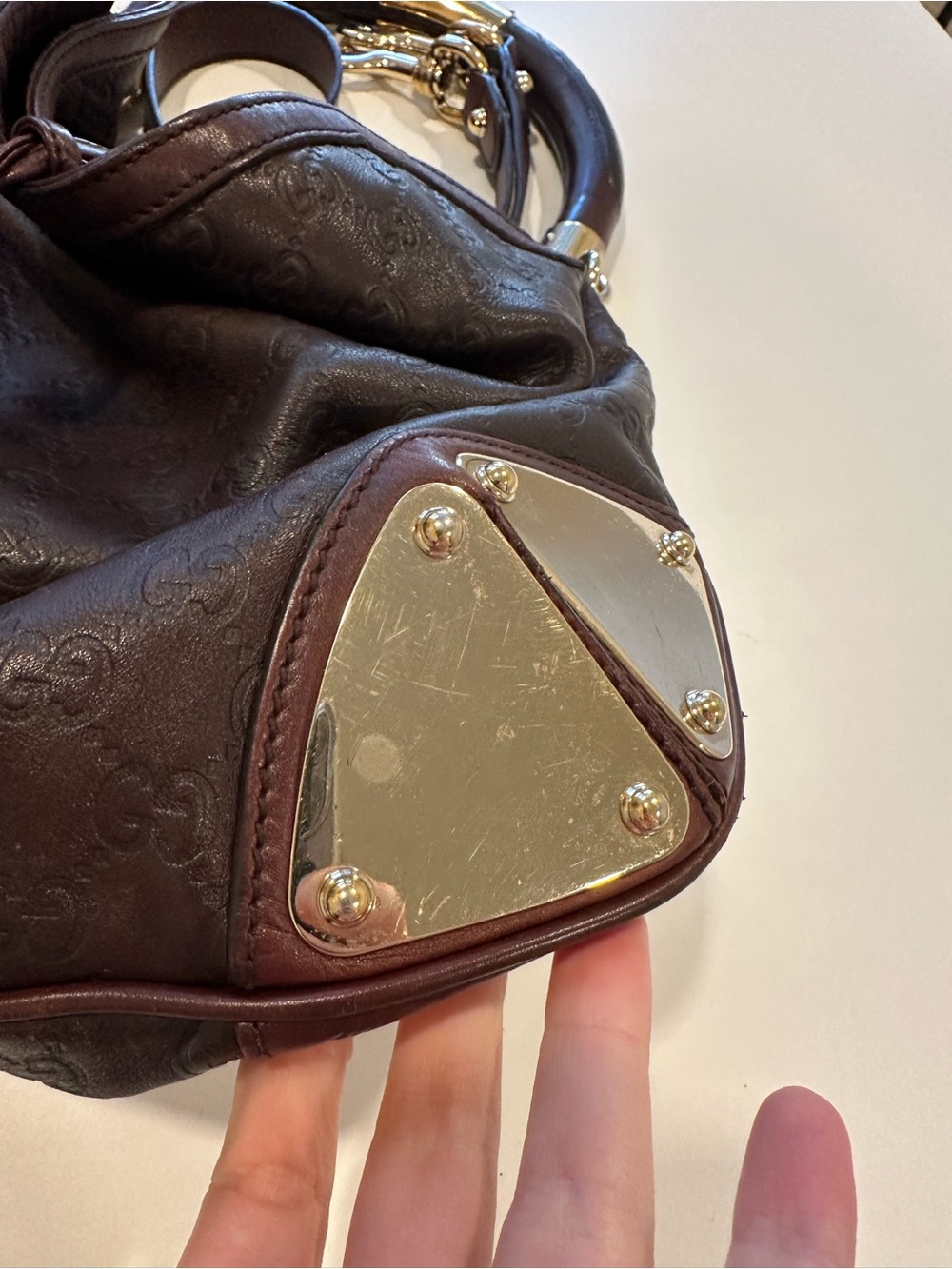 Authentic Gucci Guccissima Indy brown bag - Picture 6 of 8